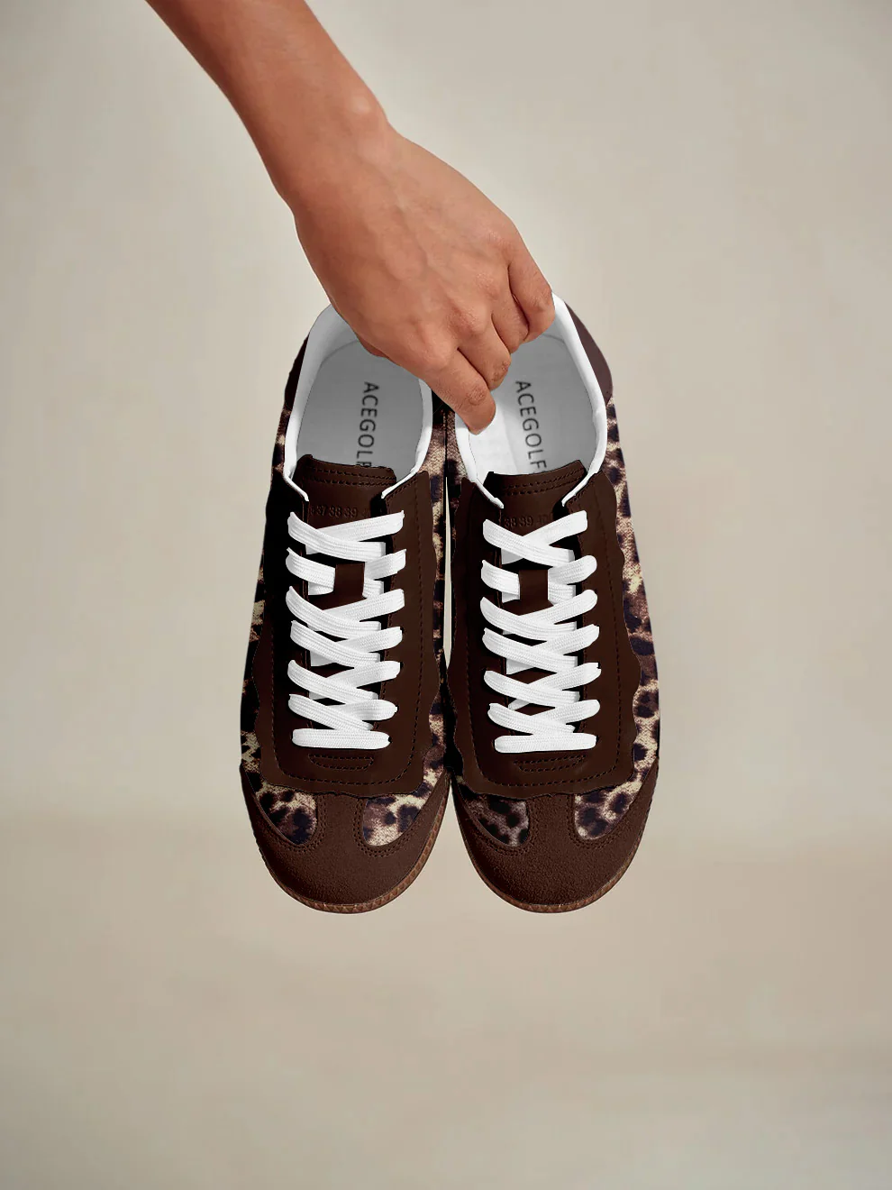 FitFlex Leather Retro Trainer Sneakers Women - Image 4