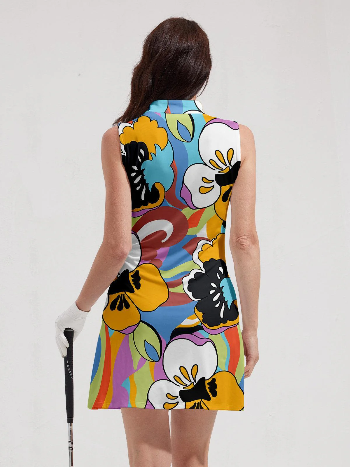 Hyped-up Tropical Sleeveless 36.5 Inch Dress UPF50+ - Image 3