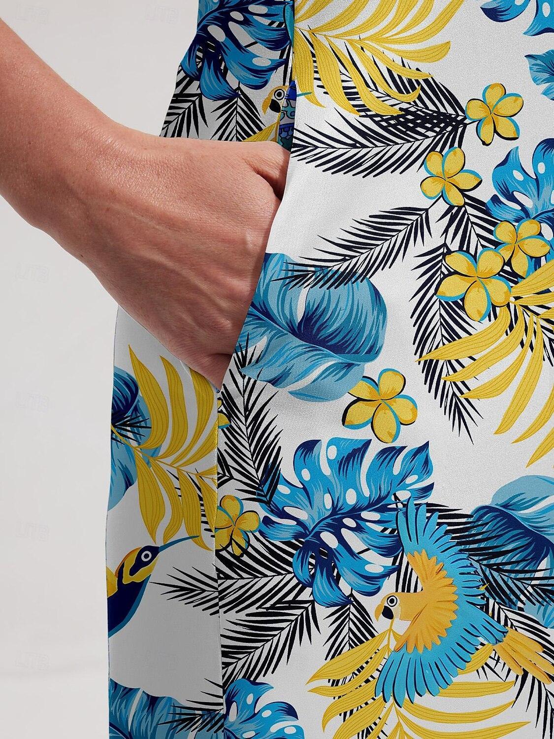 Hyped-up Tropical Sleeveless 36.5 Inch Dress UPF50+ - Image 4