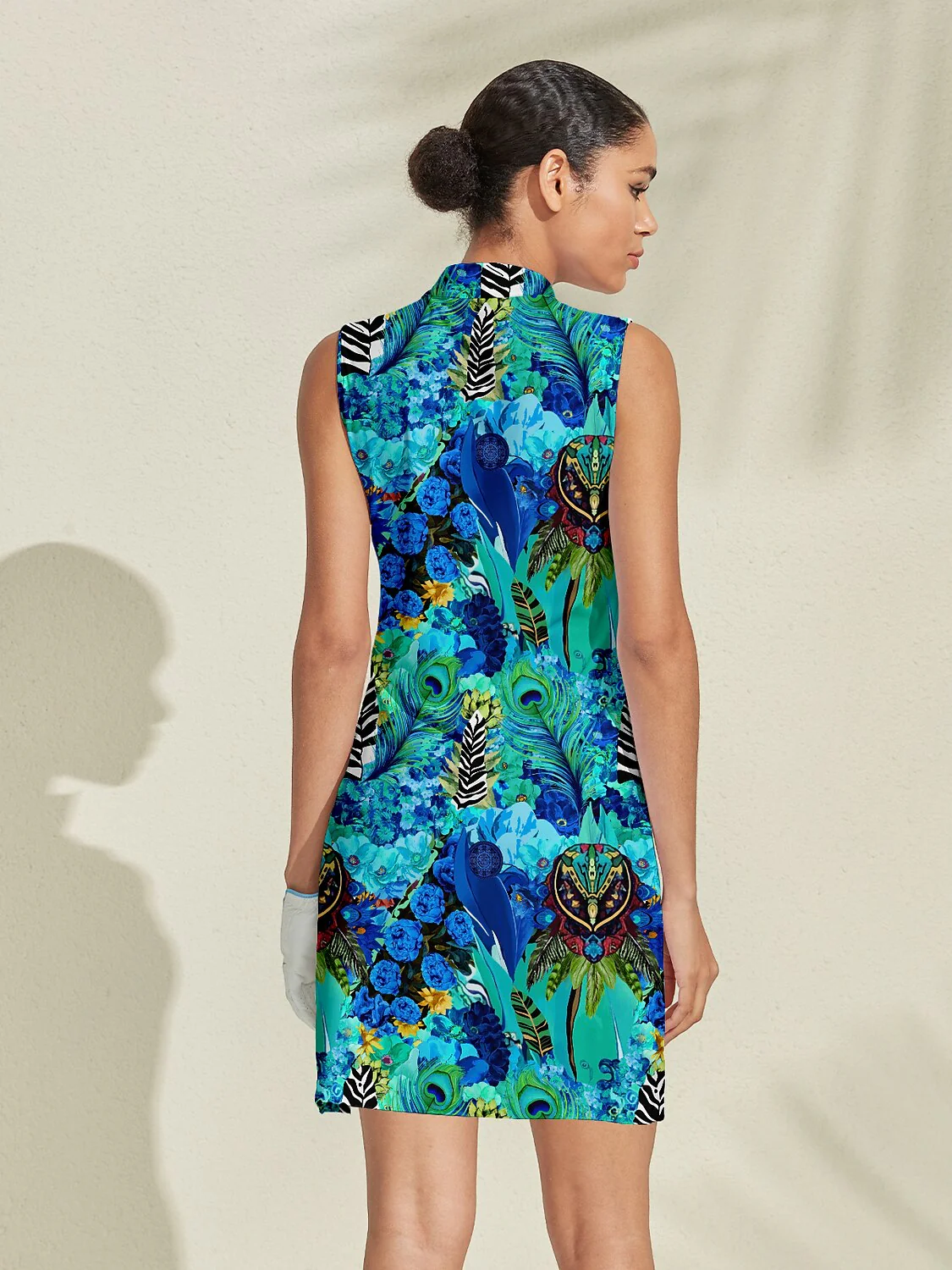 Hyped-up Tropical Sleeveless 36.5 Inch Dress UPF50+ - Image 2