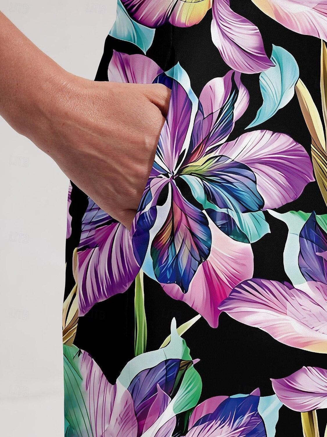 Hyped-up Tropical Sleeveless 36.5 Inch Dress UPF50+ - Image 5