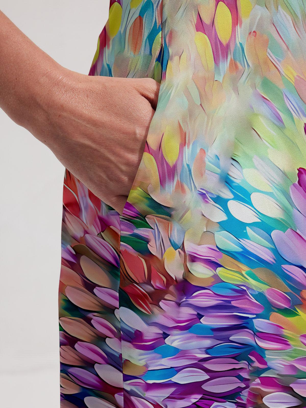 Hyped-up Tropical Sleeveless 36.5 Inch Dress UPF50+ - Image 5