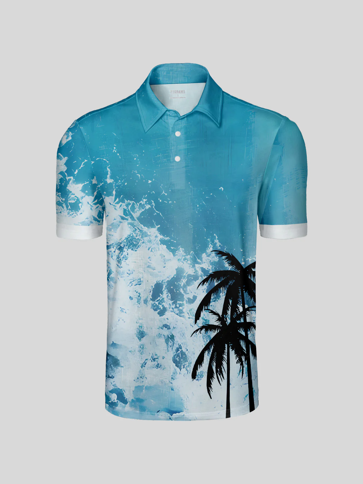 Hyped-up Tropical Men's Polo Top UPF50+