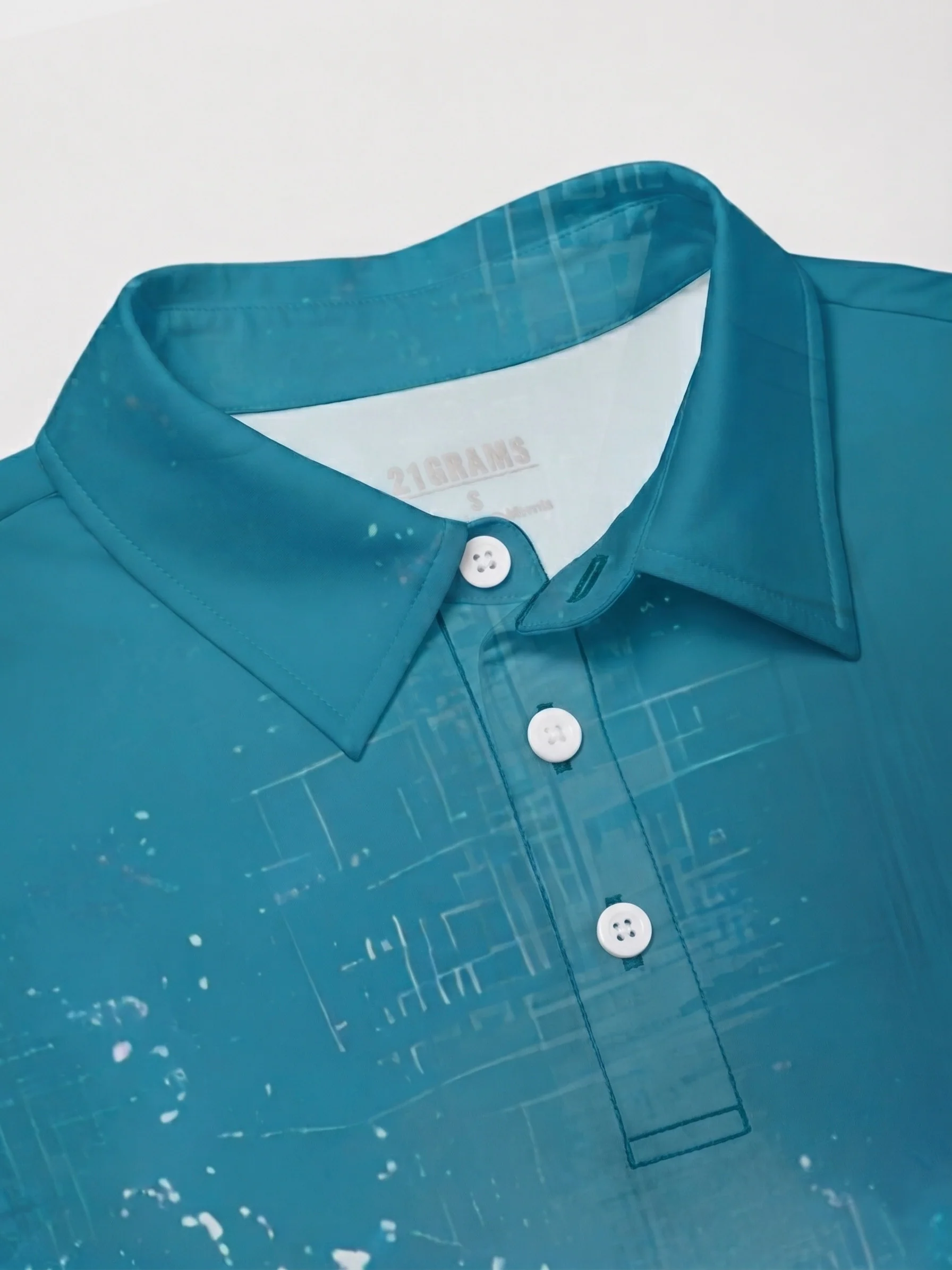 Hyped-up Tropical Men's Polo Top UPF50+ - Image 2