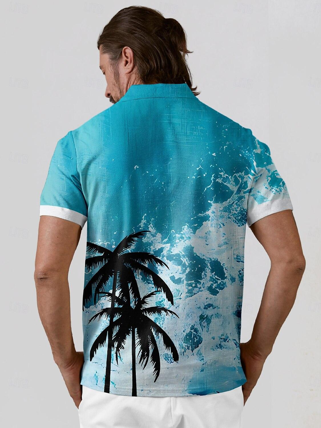Hyped-up Tropical Men's Polo Top UPF50+ - Image 7