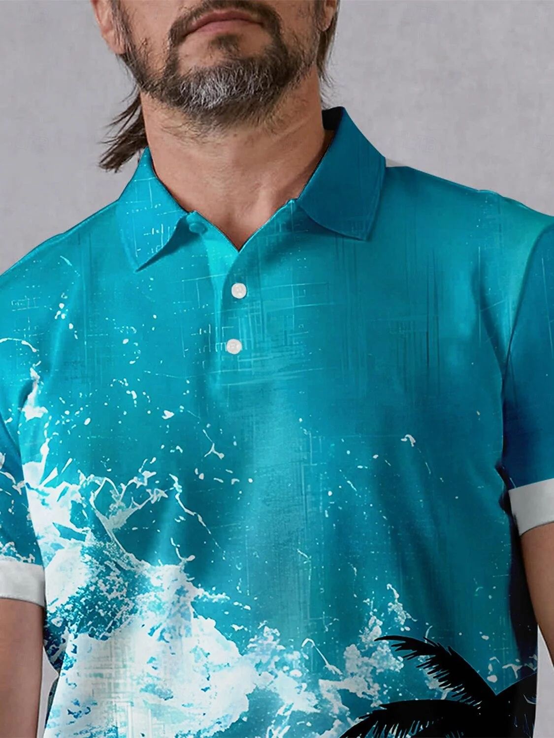 Hyped-up Tropical Men's Polo Top UPF50+ - Image 9