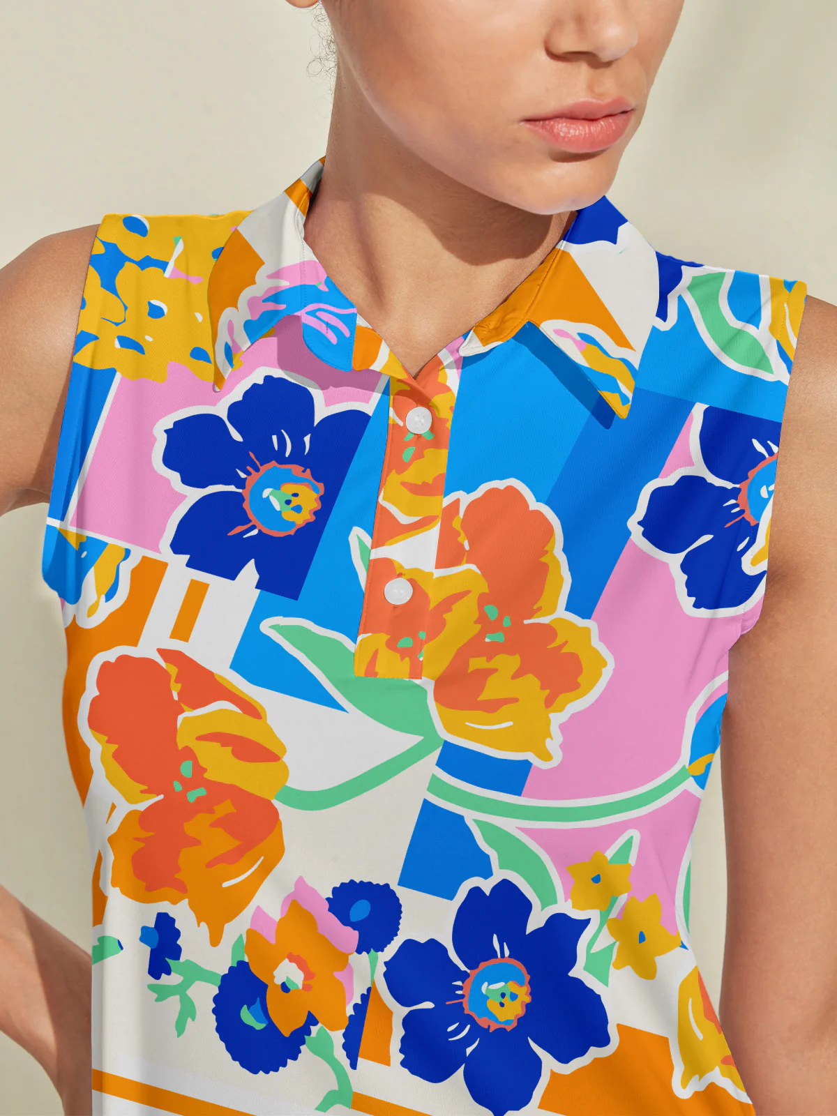 Hyped-up Tropical Polo Top UPF50+ - Image 3
