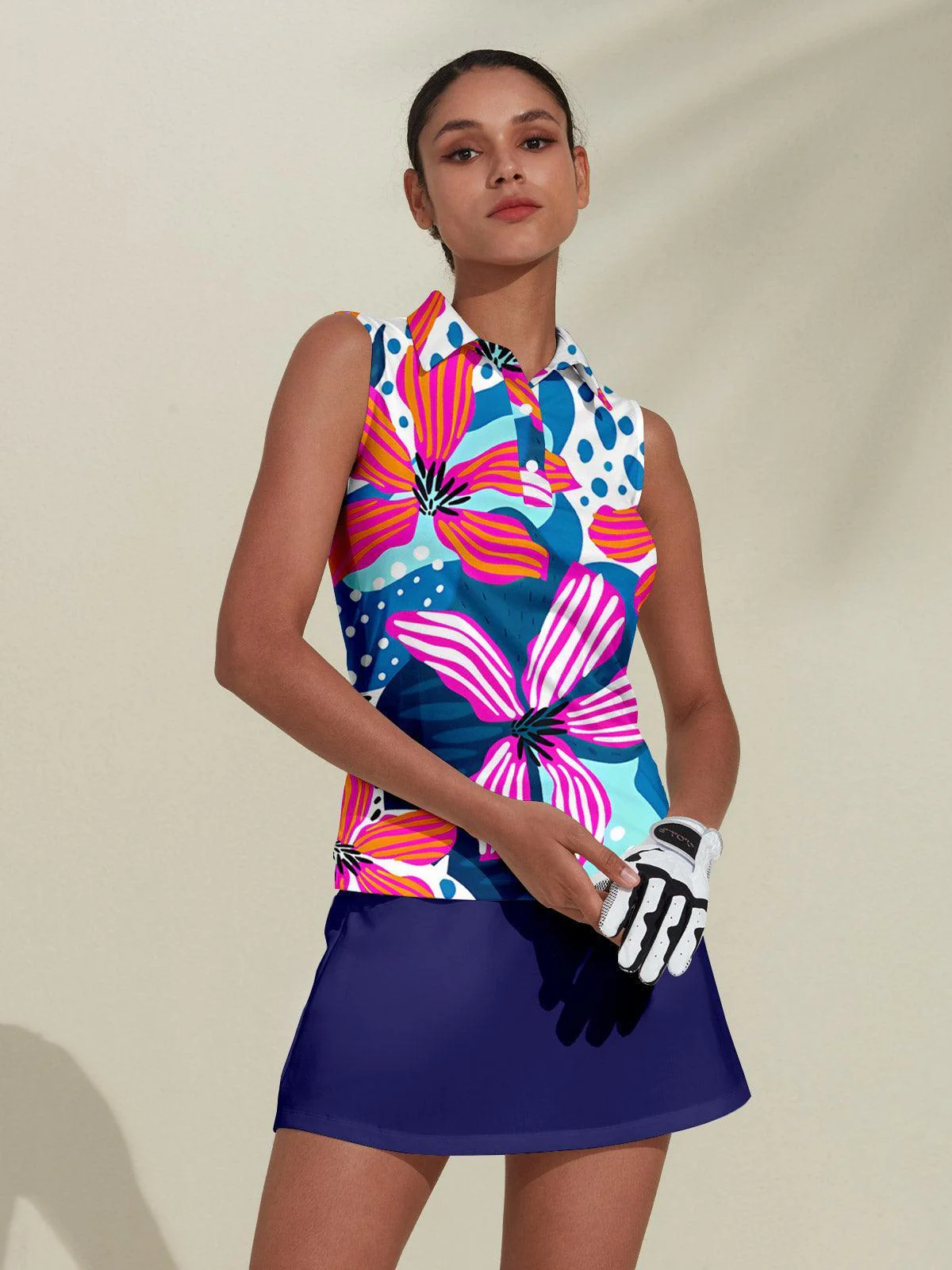 Hyped-up Tropical Polo Top UPF50+ - Image 4