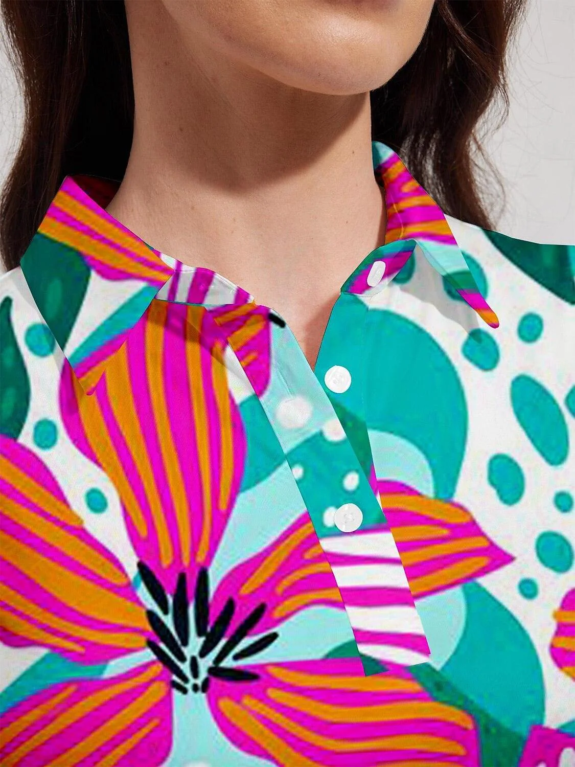 Hyped-up Tropical Polo Top UPF50+ - Image 3
