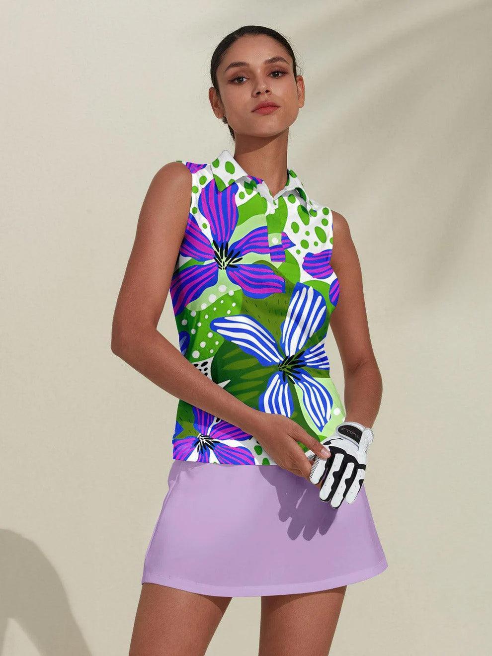 Hyped-up Tropical Polo Top UPF50+ - Image 5
