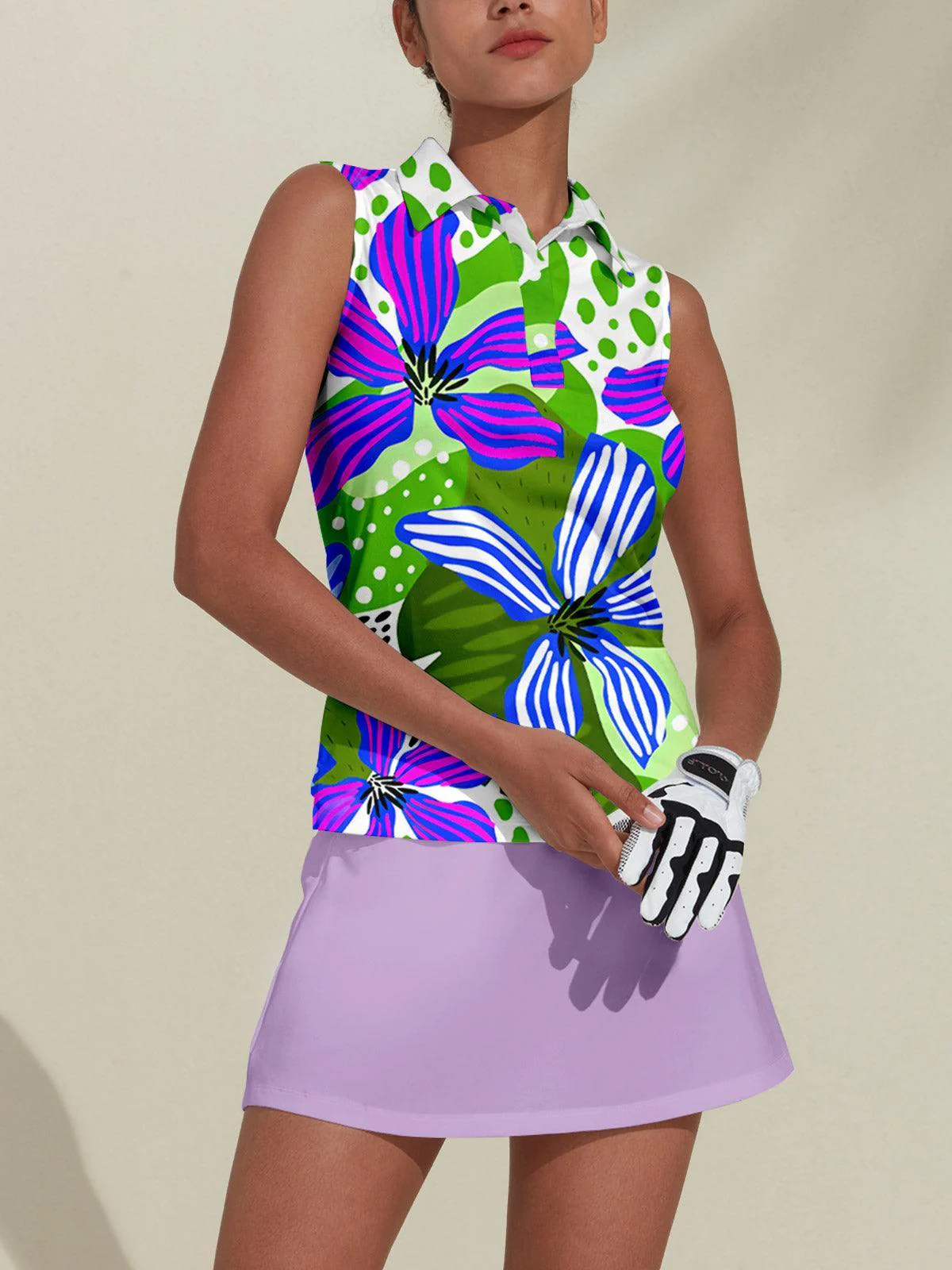 Hyped-up Tropical Polo Top UPF50+ - Image 11