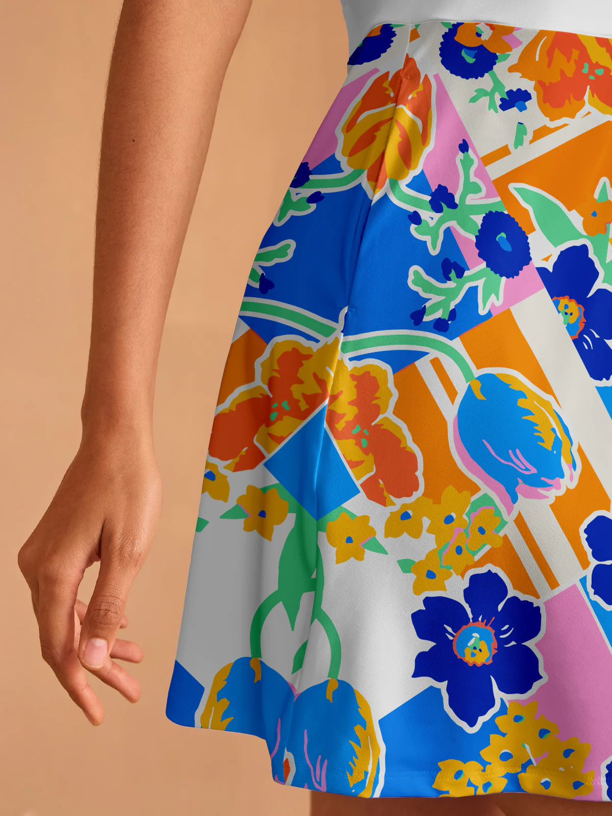 Hyped-up Tropical Short Sleeve A-Line 36.5 Inch Dress - Image 4