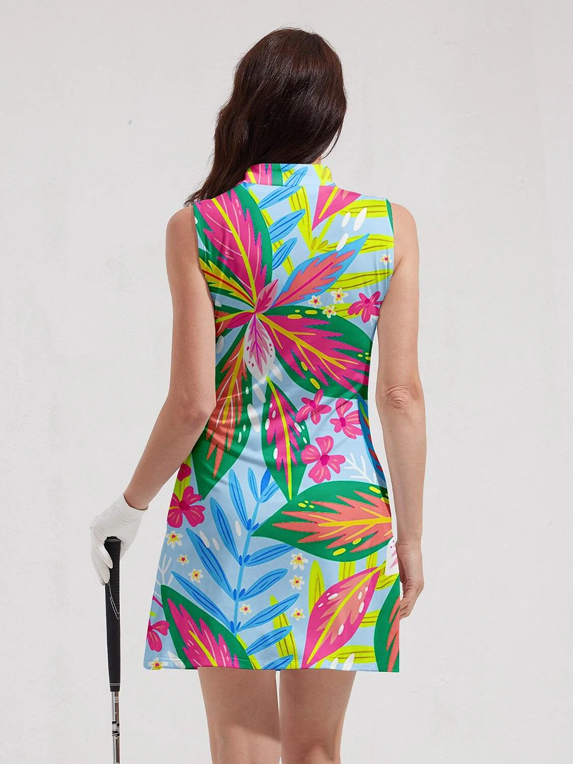 Hyped-up Tropical Sleeveless 36.5 Inch Dress UPF50+ - Image 2