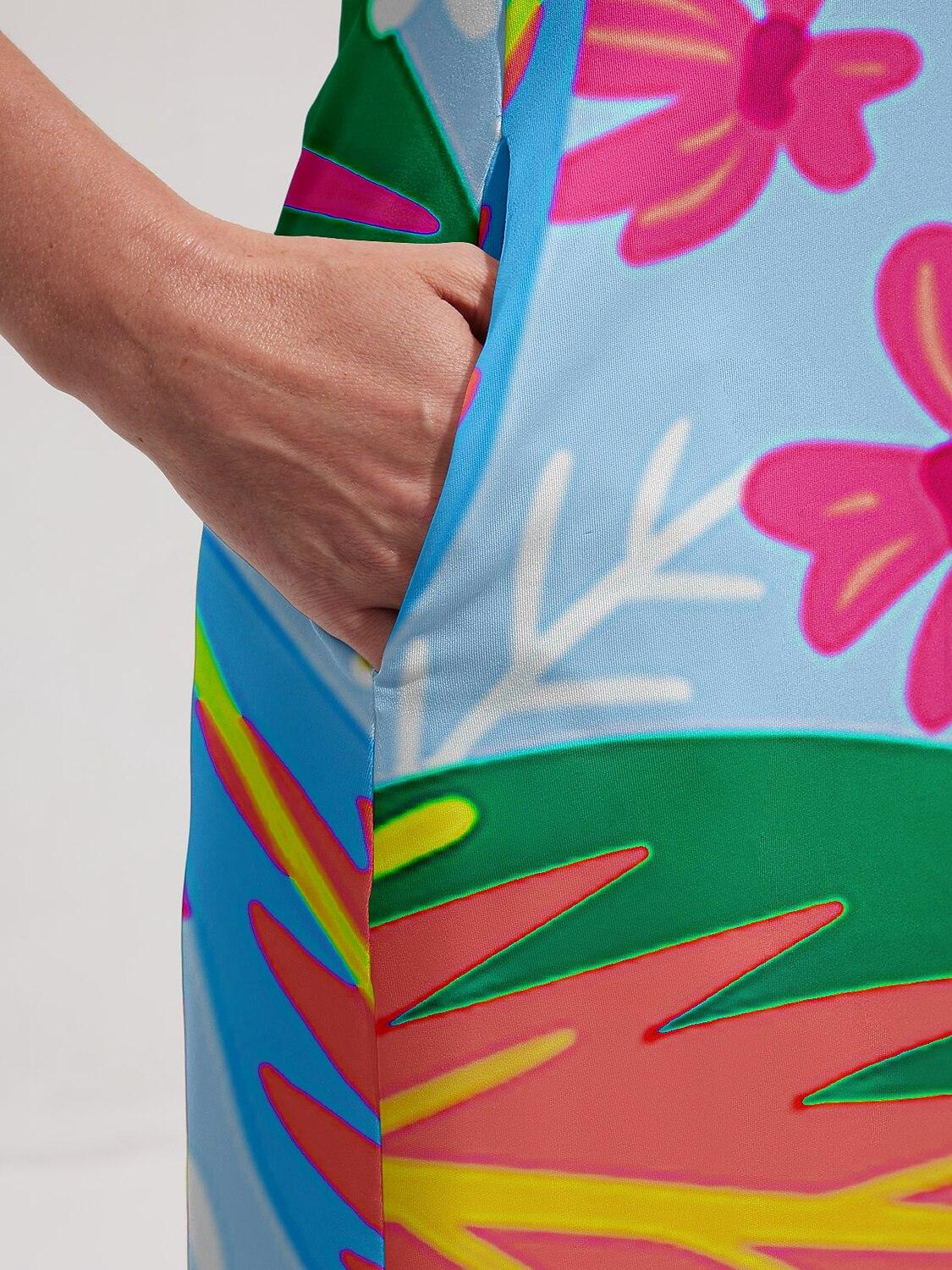 Hyped-up Tropical Sleeveless 36.5 Inch Dress UPF50+ - Image 4