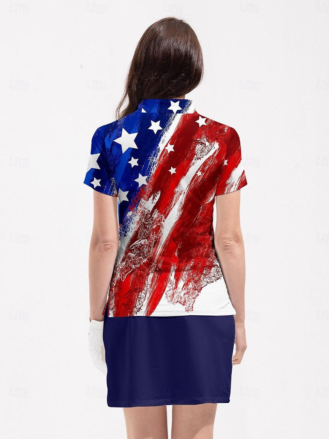 Hyper-prep USA 1776 Golf Shirt Quarterzip UPF50+ - Image 3