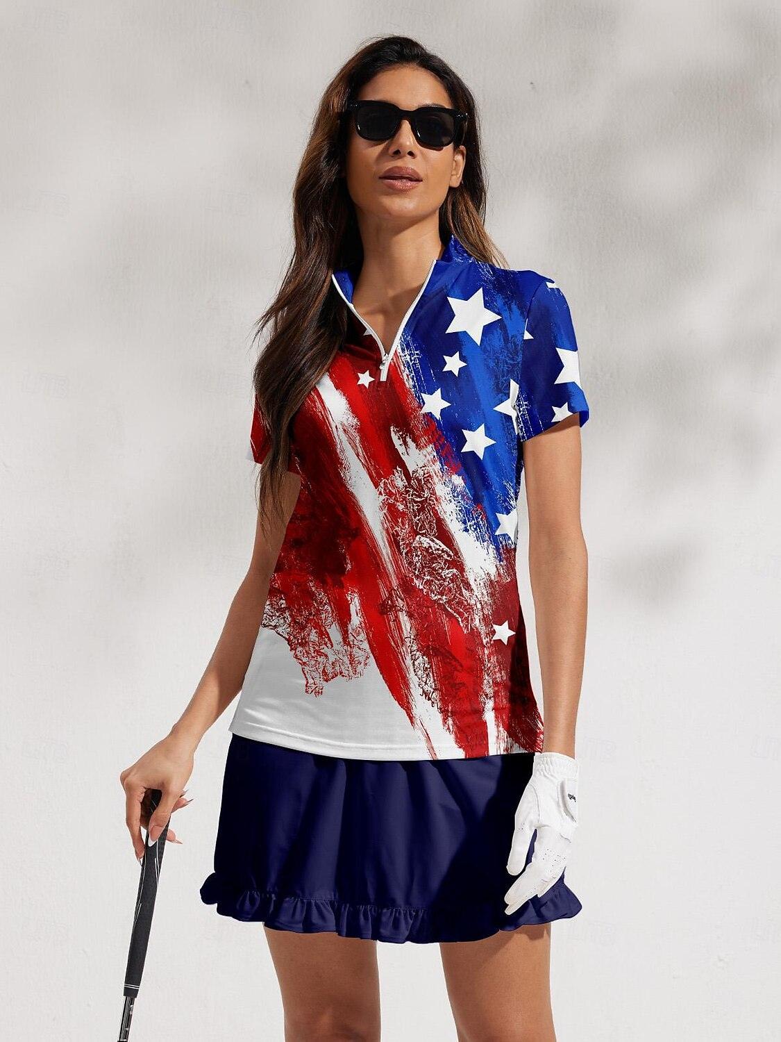 Hyper-prep USA 1776 Golf Shirt Quarterzip UPF50+ - Image 4