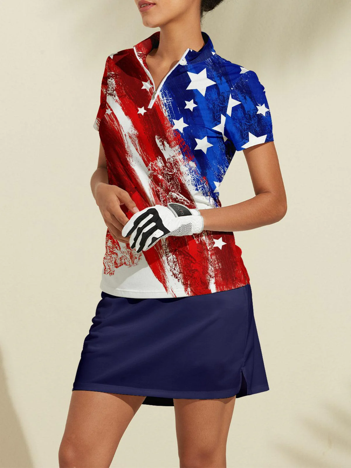 Hyper-prep USA 1776 Golf Shirt Quarterzip UPF50+ - Image 8
