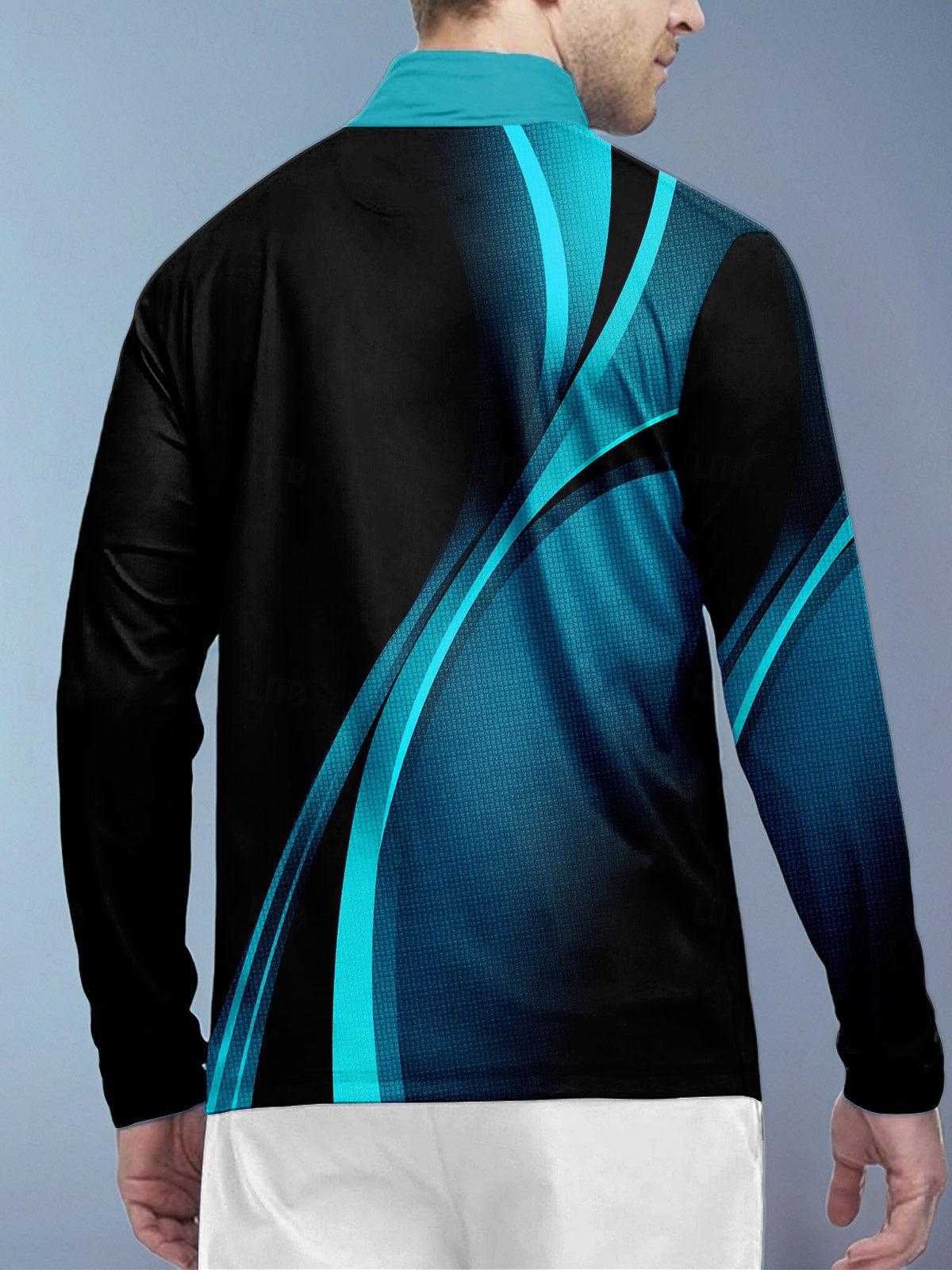Hyper-prep Men's Golf Shirt Quarterzip UPF50+ - Image 3