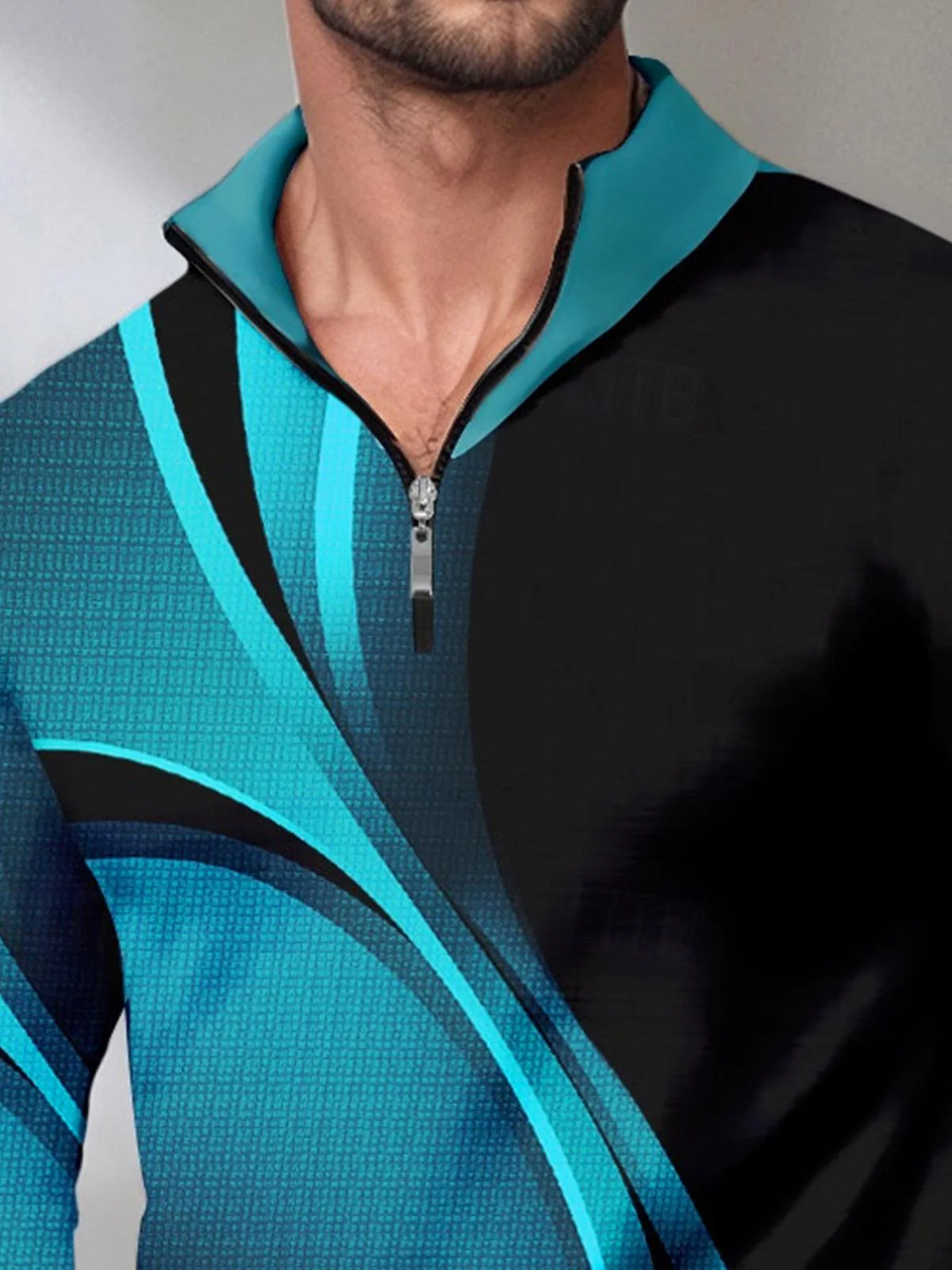 Hyper-prep Men's Golf Shirt Quarterzip UPF50+ - Image 4