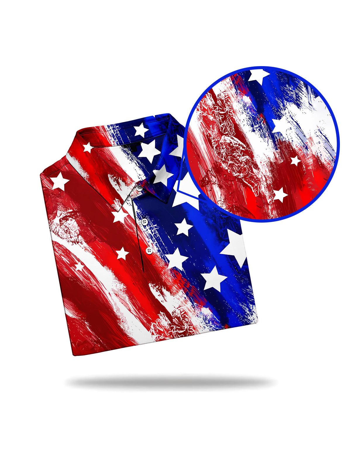 Hyper-prep USA 1776 Men's Polo Top UPF50+ - Image 3