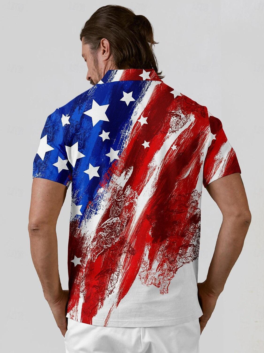 Hyper-prep USA 1776 Men's Polo Top UPF50+ - Image 6