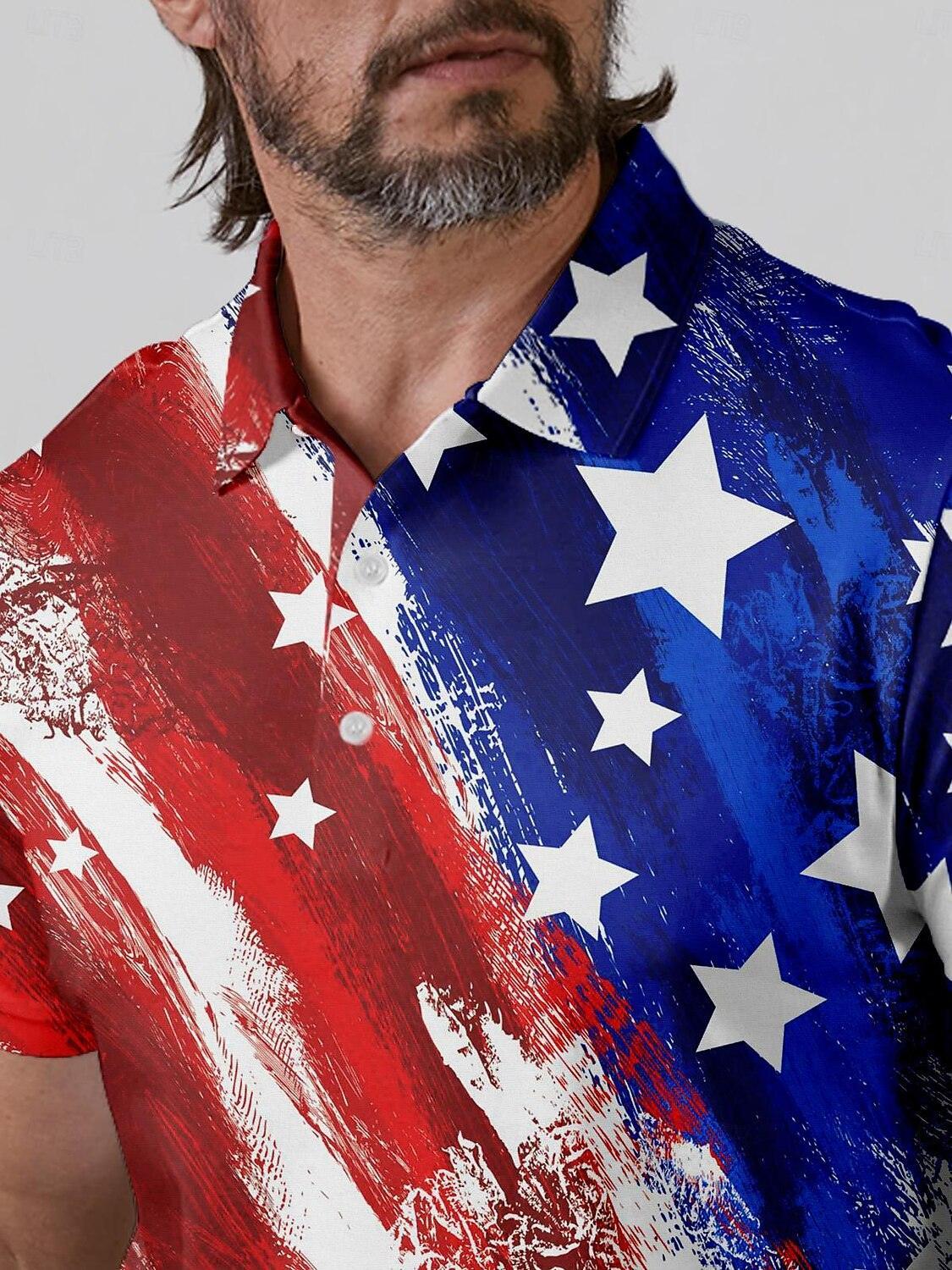 Hyper-prep USA 1776 Men's Polo Top UPF50+ - Image 7