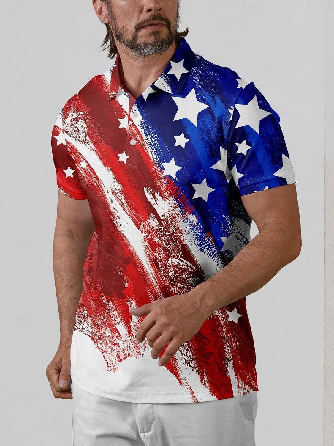 Hyper-prep USA 1776 Men's Polo Top UPF50+ - Image 8