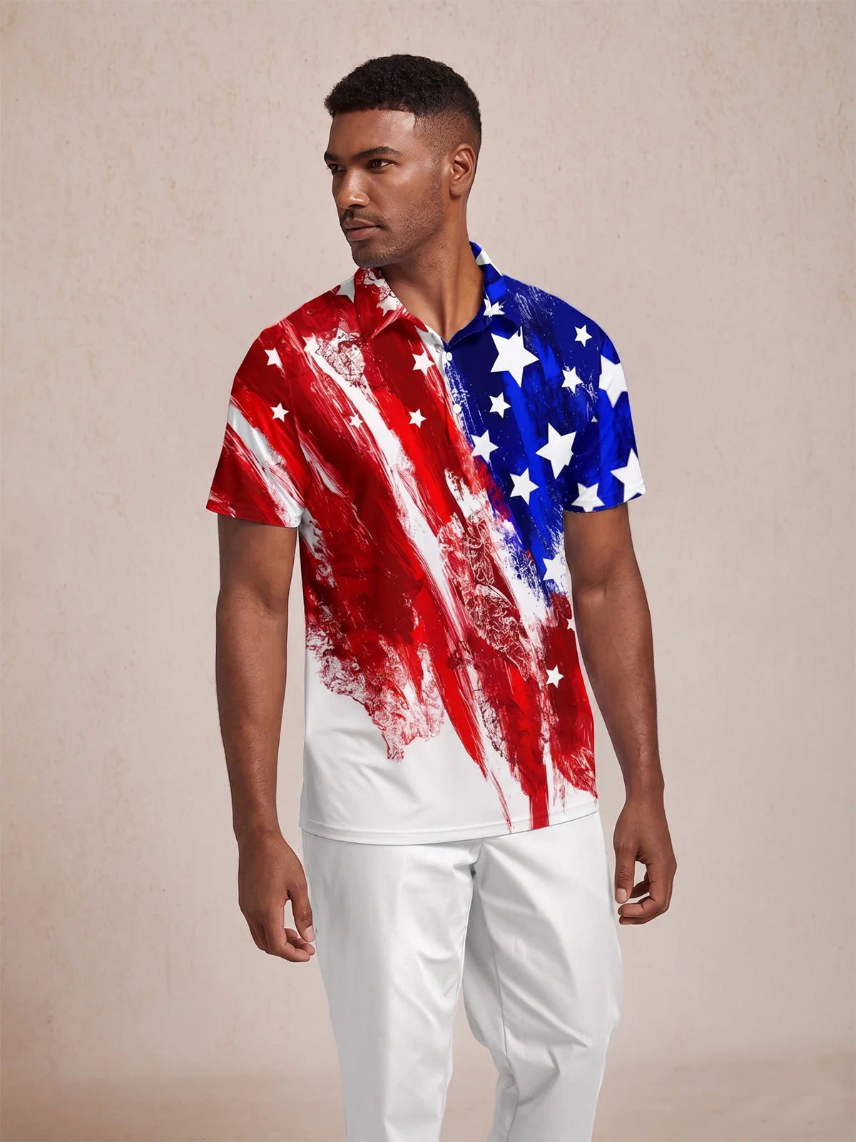 Hyper-prep USA 1776 Men's Polo Top UPF50+ - Image 9