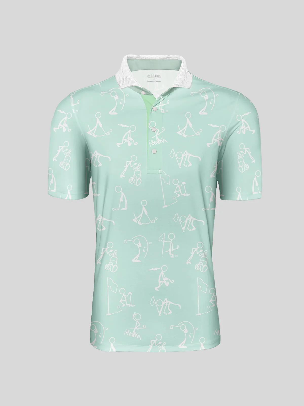 Hyper-prep Men's Ribbed Collar Polo Top UPF50+ - Image 9