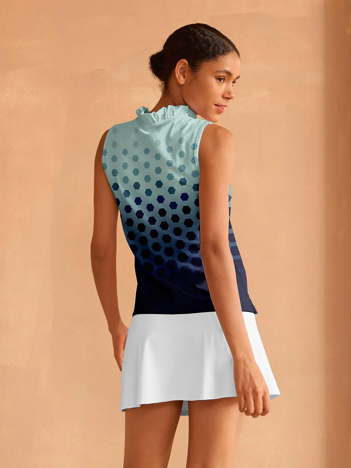 Hyper-prep Ruffle V-Neck Tank Top UPF50+ - Image 2