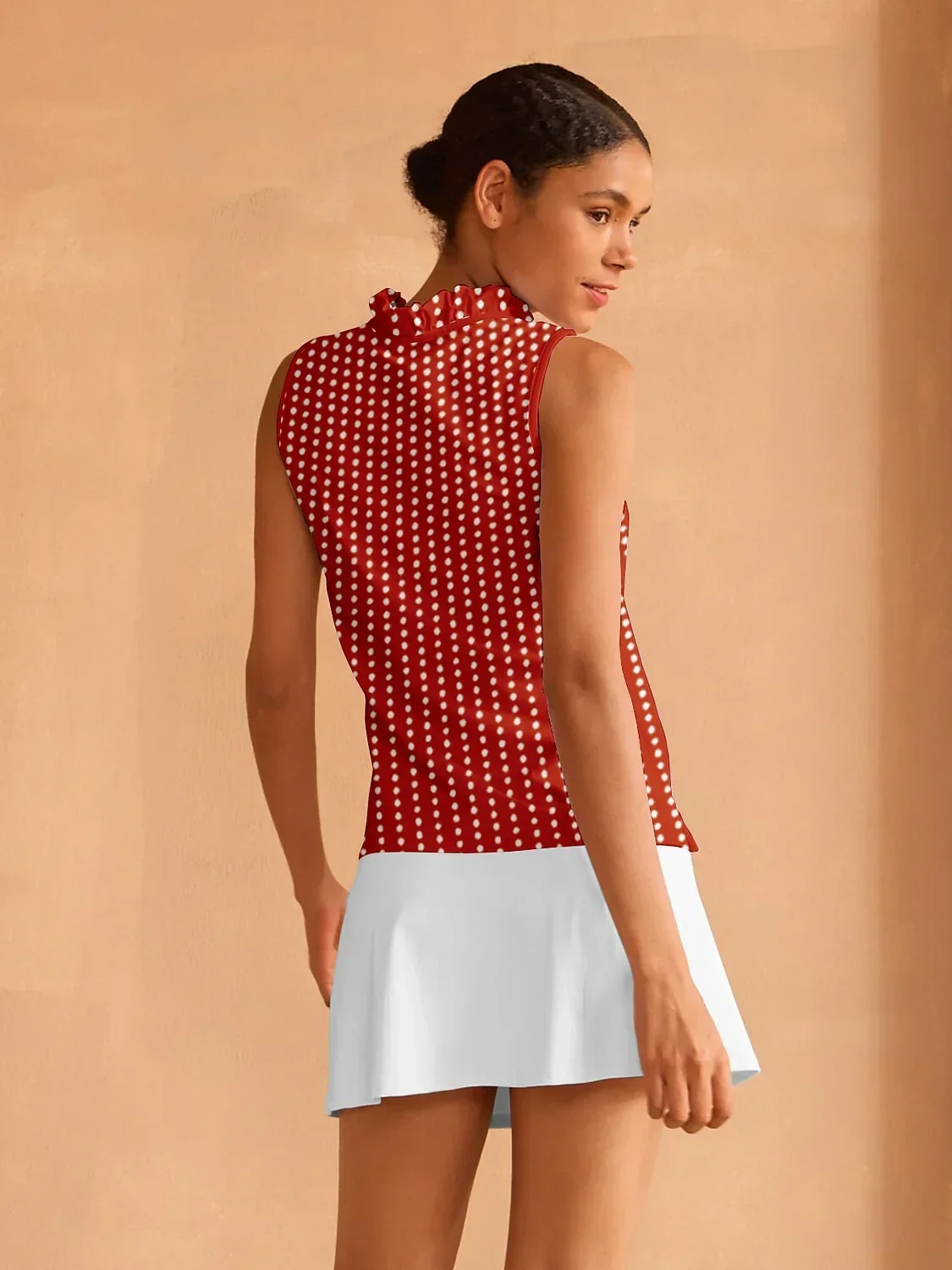 Hyper-prep Ruffle V-Neck Tank Top UPF50+ - Image 2