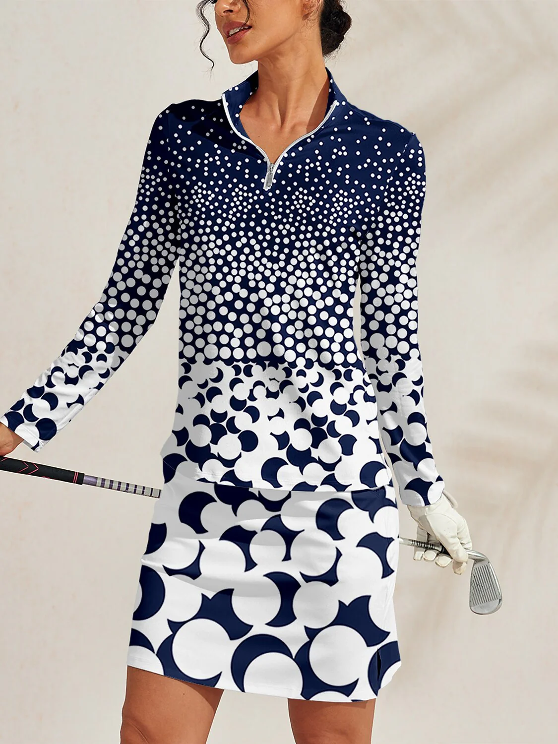 Hyper-prep Silky Golf Shirt Quarterzip UPF50+ - Image 10