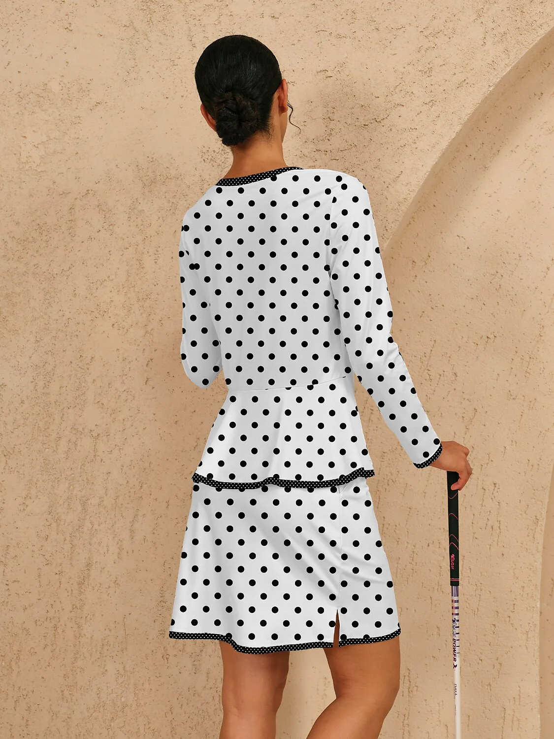 Hyper-prep Silky Ruffle Polo Top UPF50+ - Image 5