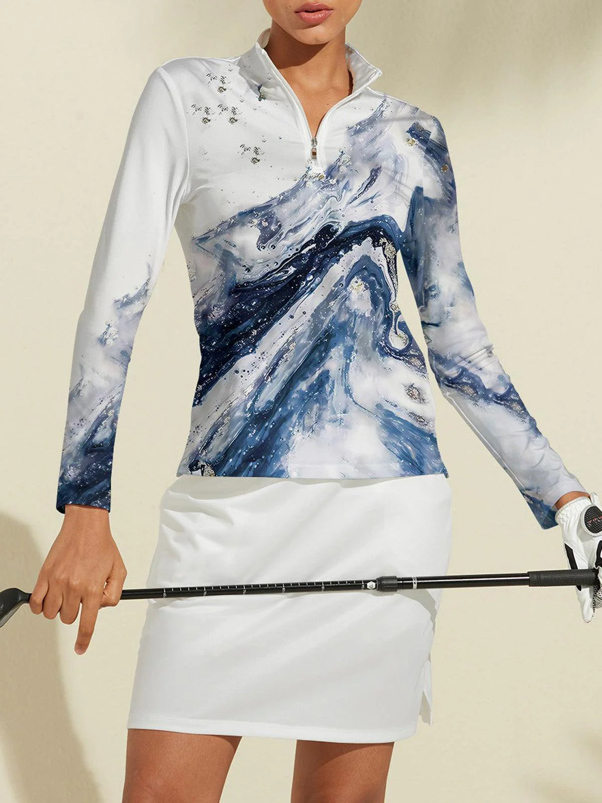 Inked Skins Golf Shirt Quarterzip UPF50+ - Image 4
