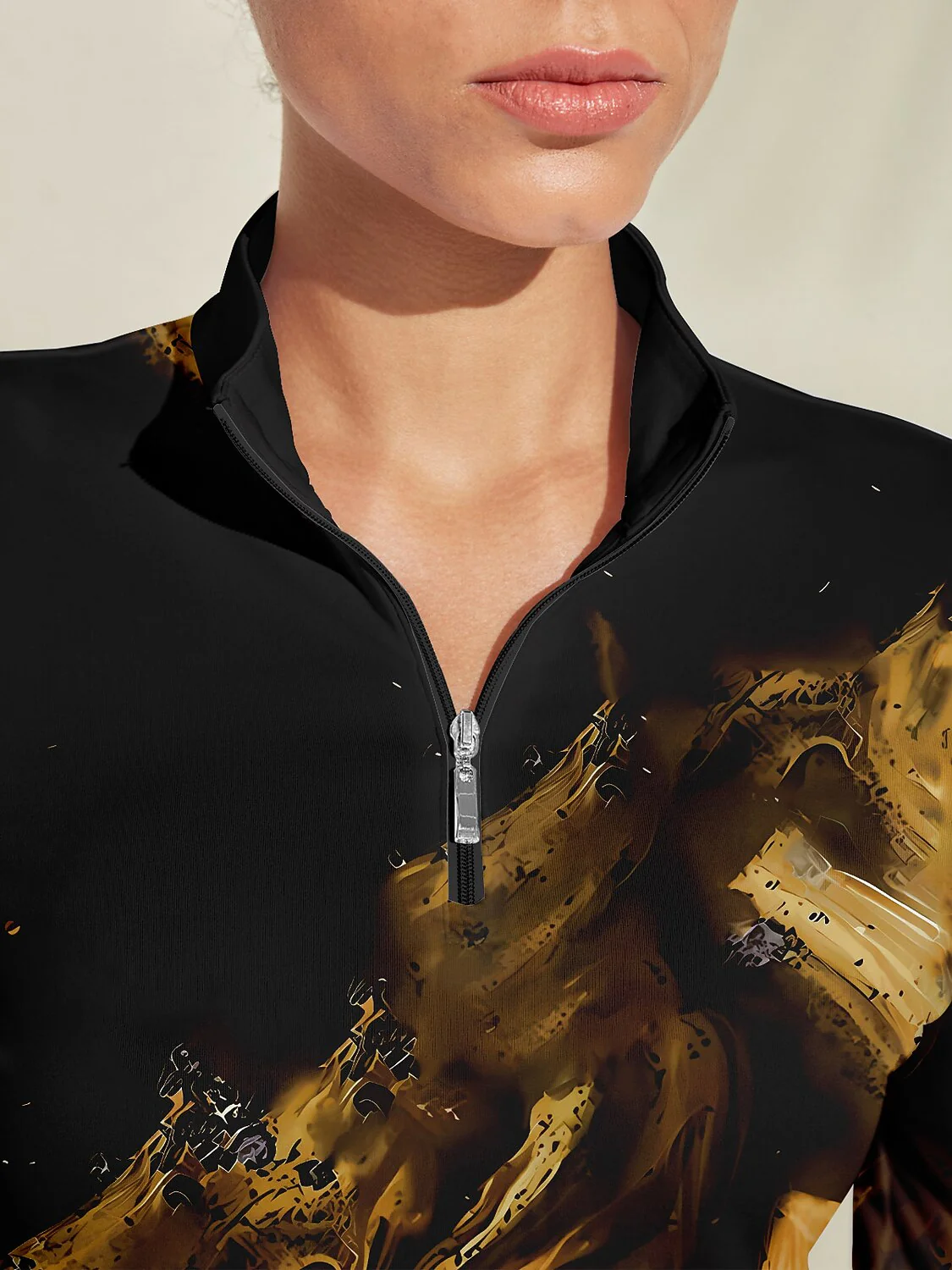 Inked Skins Golf Shirt Quarterzip UPF50+ - Image 6