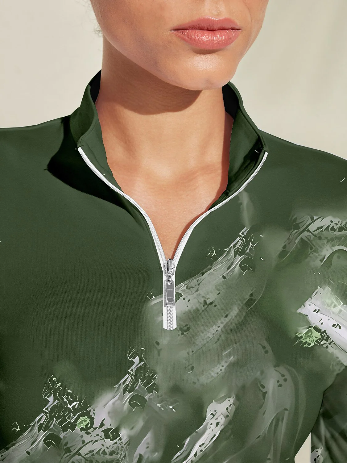 Inked Skins Golf Shirt Quarterzip UPF50+ - Image 3