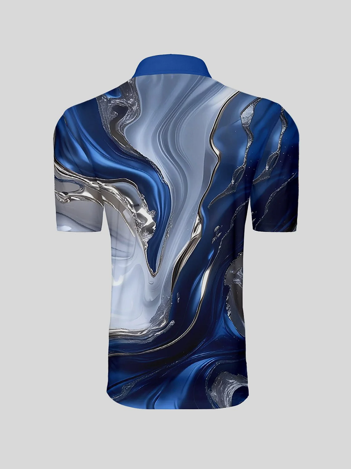 Inked Skins Men's Ribbed Collar Polo Top UPF50+ - Image 6