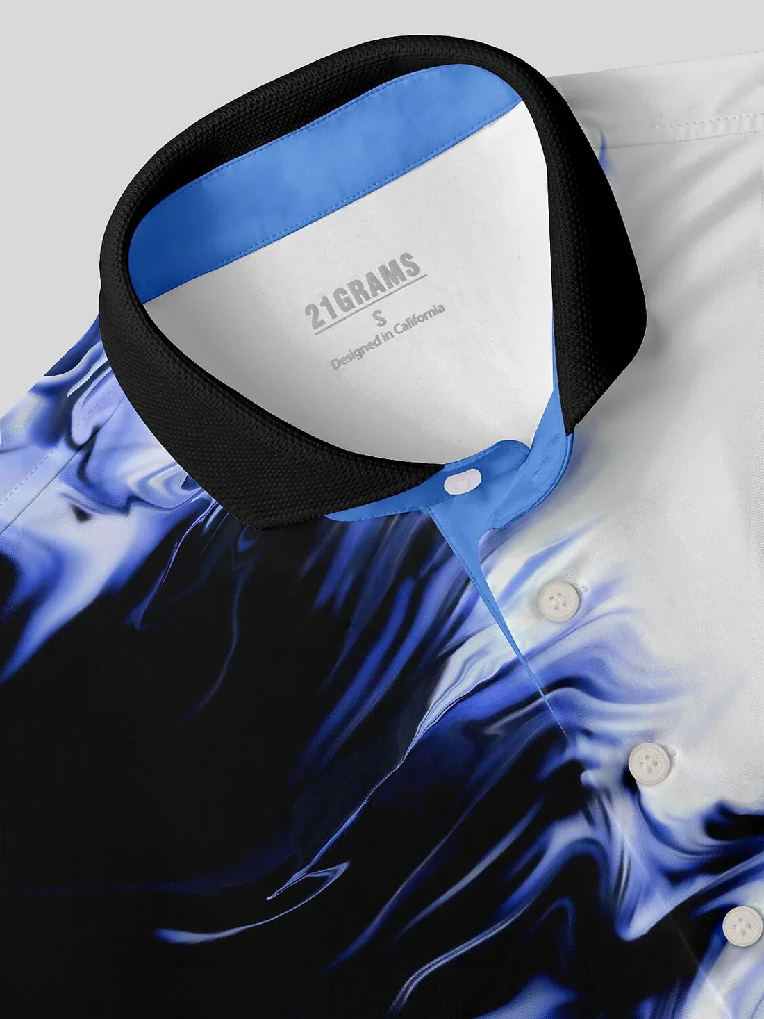 Inked Skins Men's Ribbed Collar Polo Top UPF50+ - Image 2