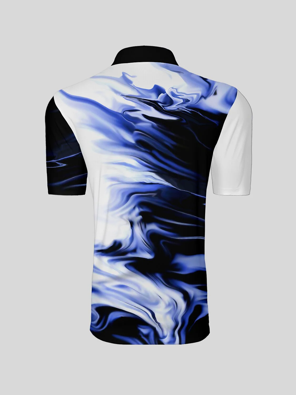 Inked Skins Men's Ribbed Collar Polo Top UPF50+ - Image 6