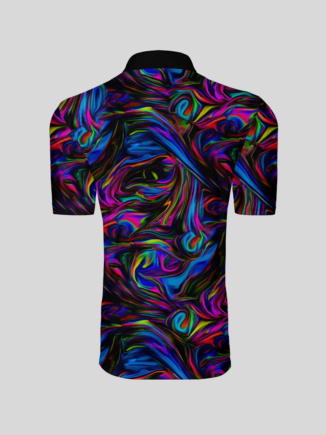 Inked Skins Men's Ribbed Collar Polo Top UPF50+ - Image 6