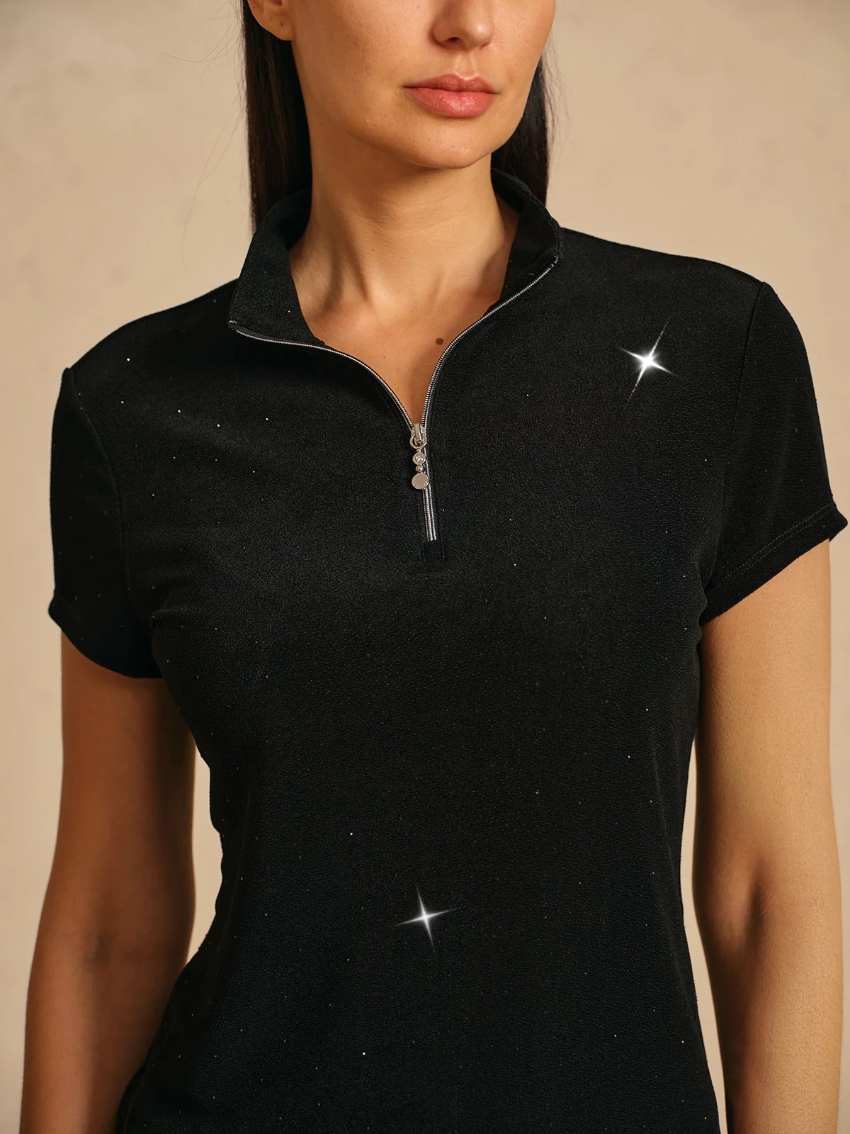 Luxe Limited Edition Sparkle Short Sleeve Golf Shirt - Image 2