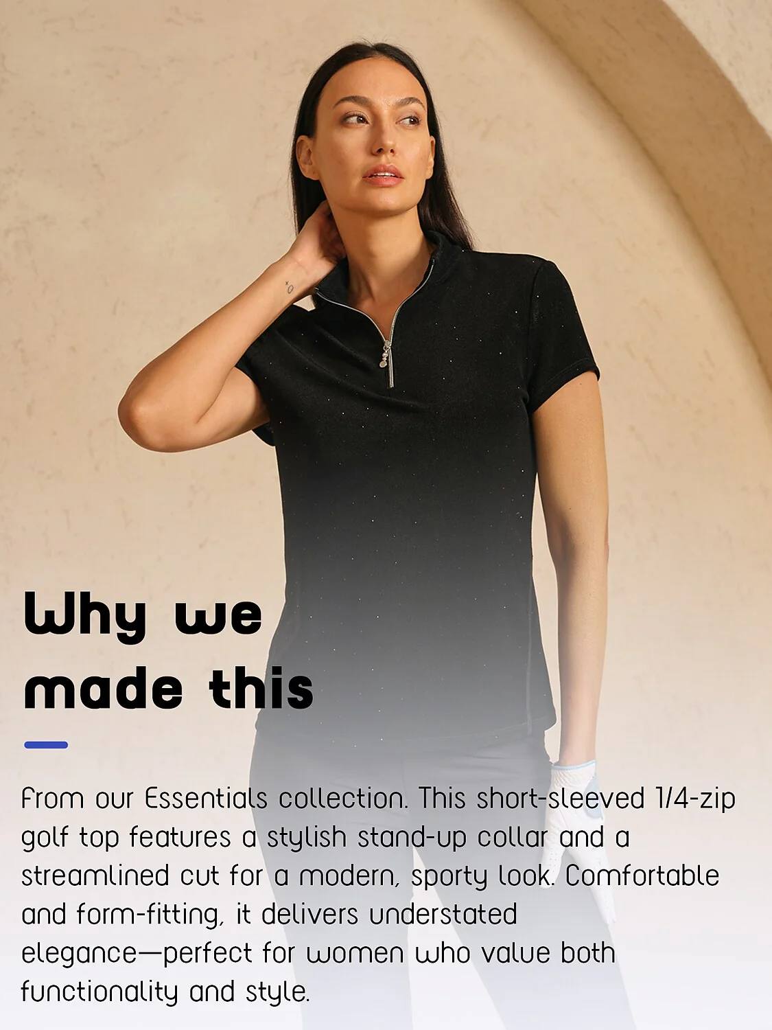 Luxe Limited Edition Sparkle Short Sleeve Golf Shirt - Image 6