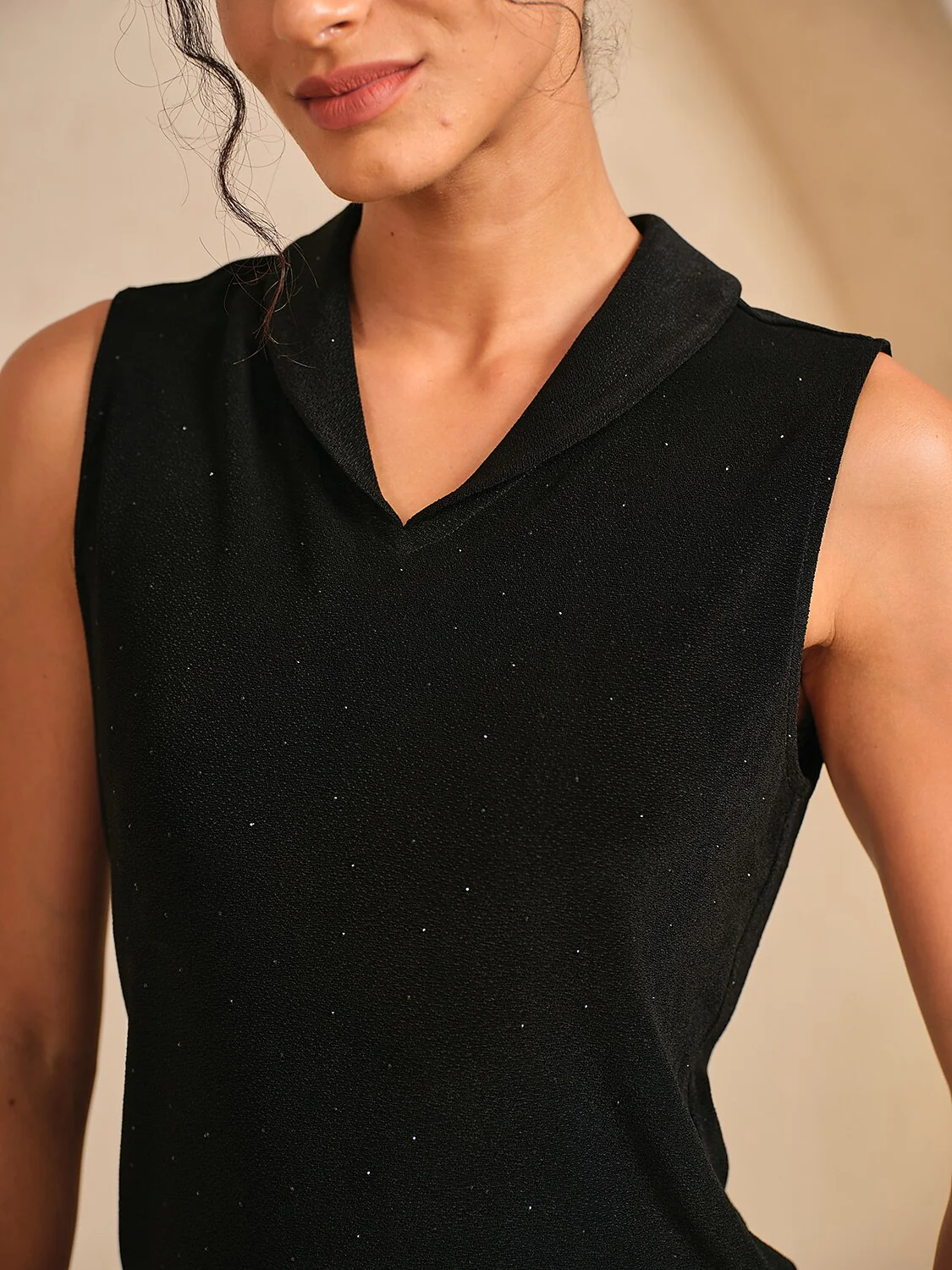 Luxe Limited Edition Sparkle V Neck Golf Tank Top - Image 3