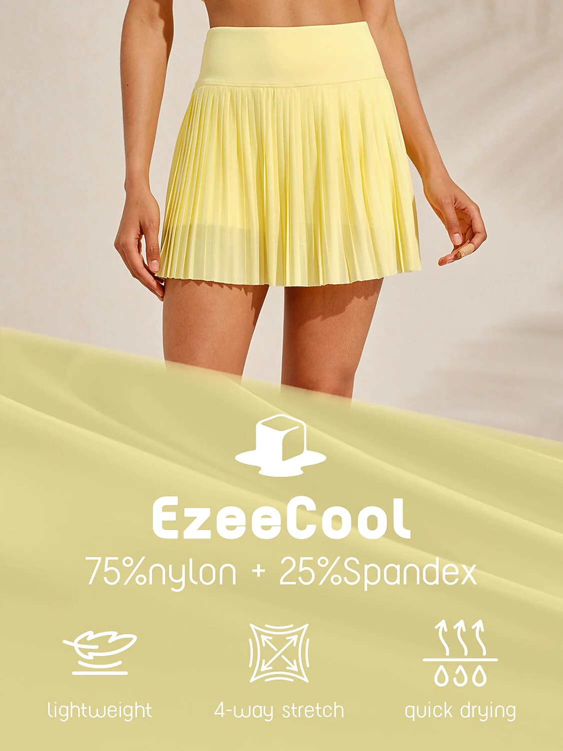 More Than Basic 14.5 Inch A Line Pleated Skort  UPF50+ - Image 6