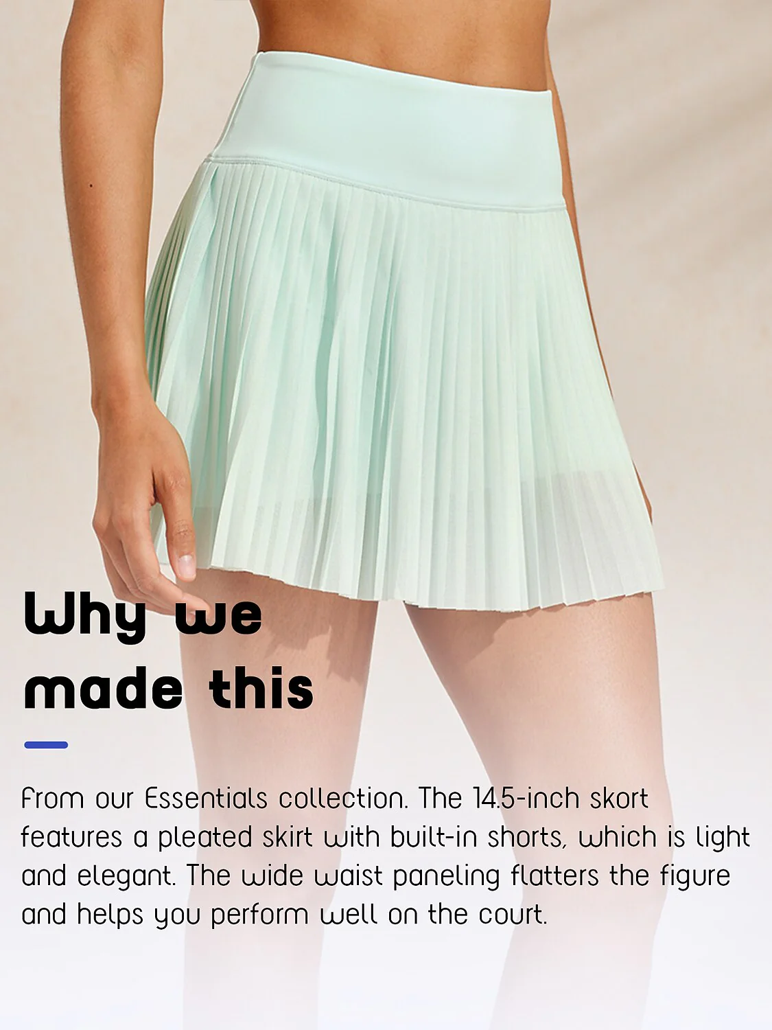 More Than Basic 14.5 Inch A Line Pleated Skort  UPF50+ - Image 4
