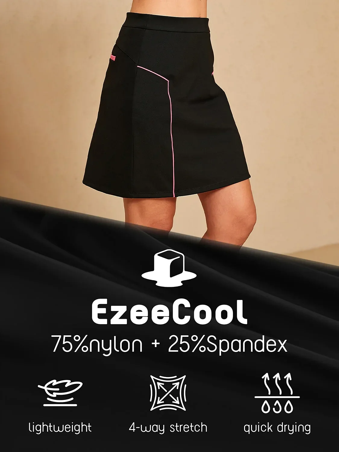 More Than Basic 19 Inch Trimmed Shift Skort - Image 11