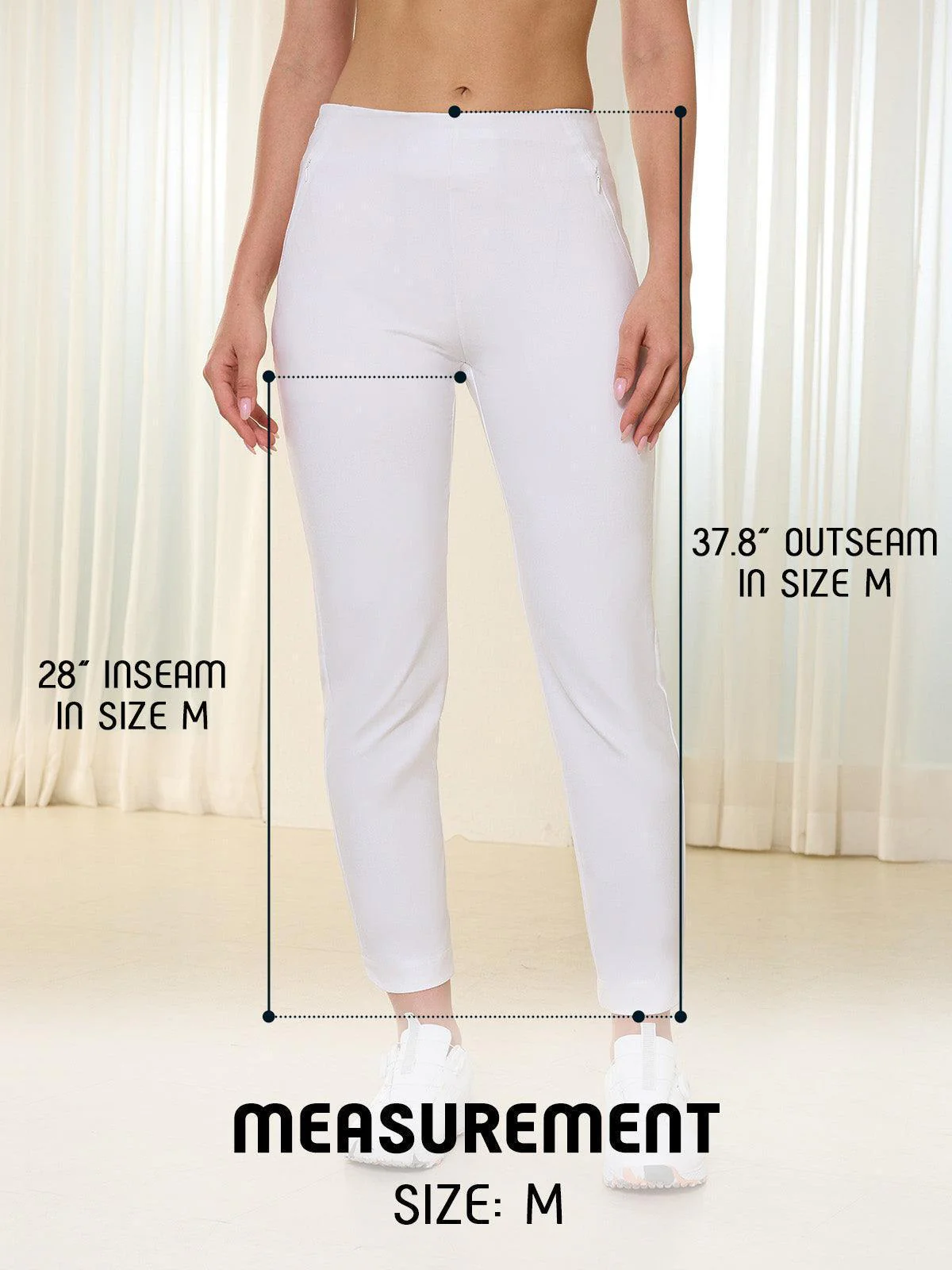 GLAMOUR 28 Inch Slim-Fit Stretch Ankle Pants UPF50+ - Image 3