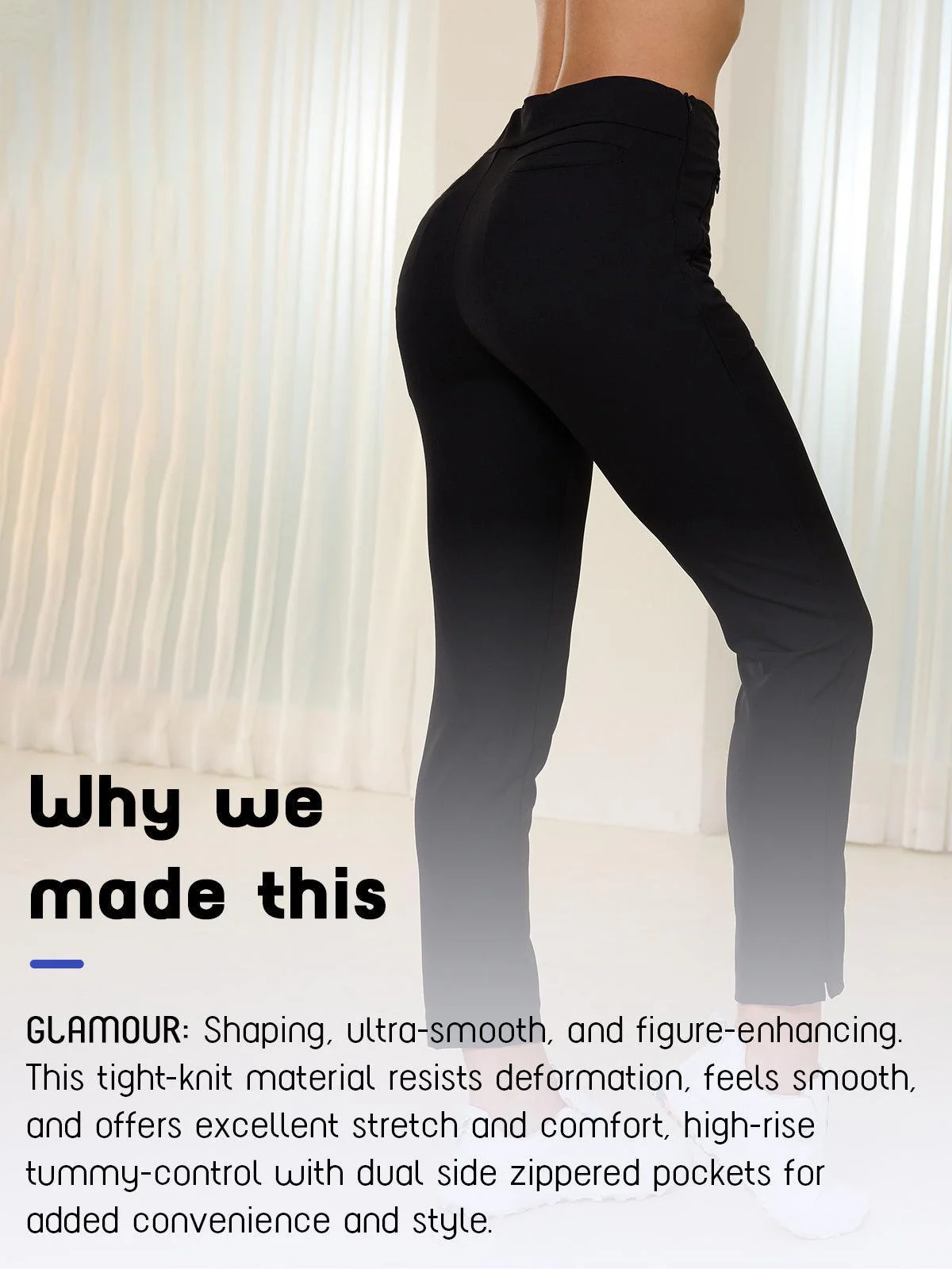 GLAMOUR 28 Inch Slim-Fit Stretch Ankle Pants UPF50+ - Image 6