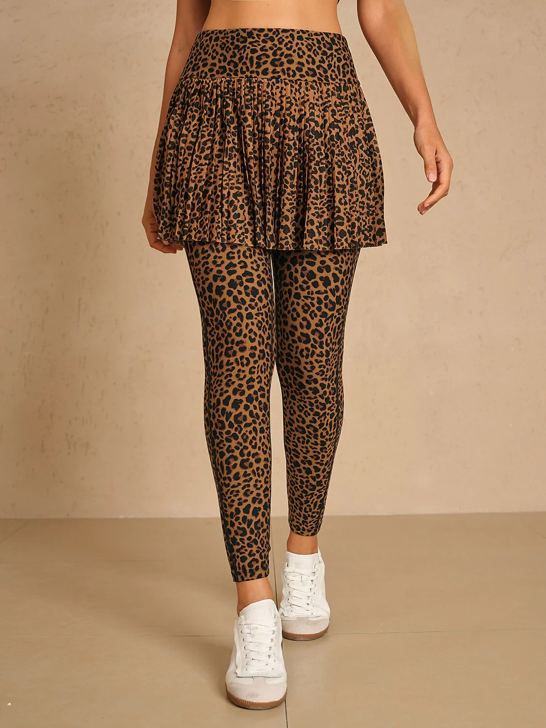 More Than Basic 36 Inch Leopard Mesh Golf Skeggings - Image 11