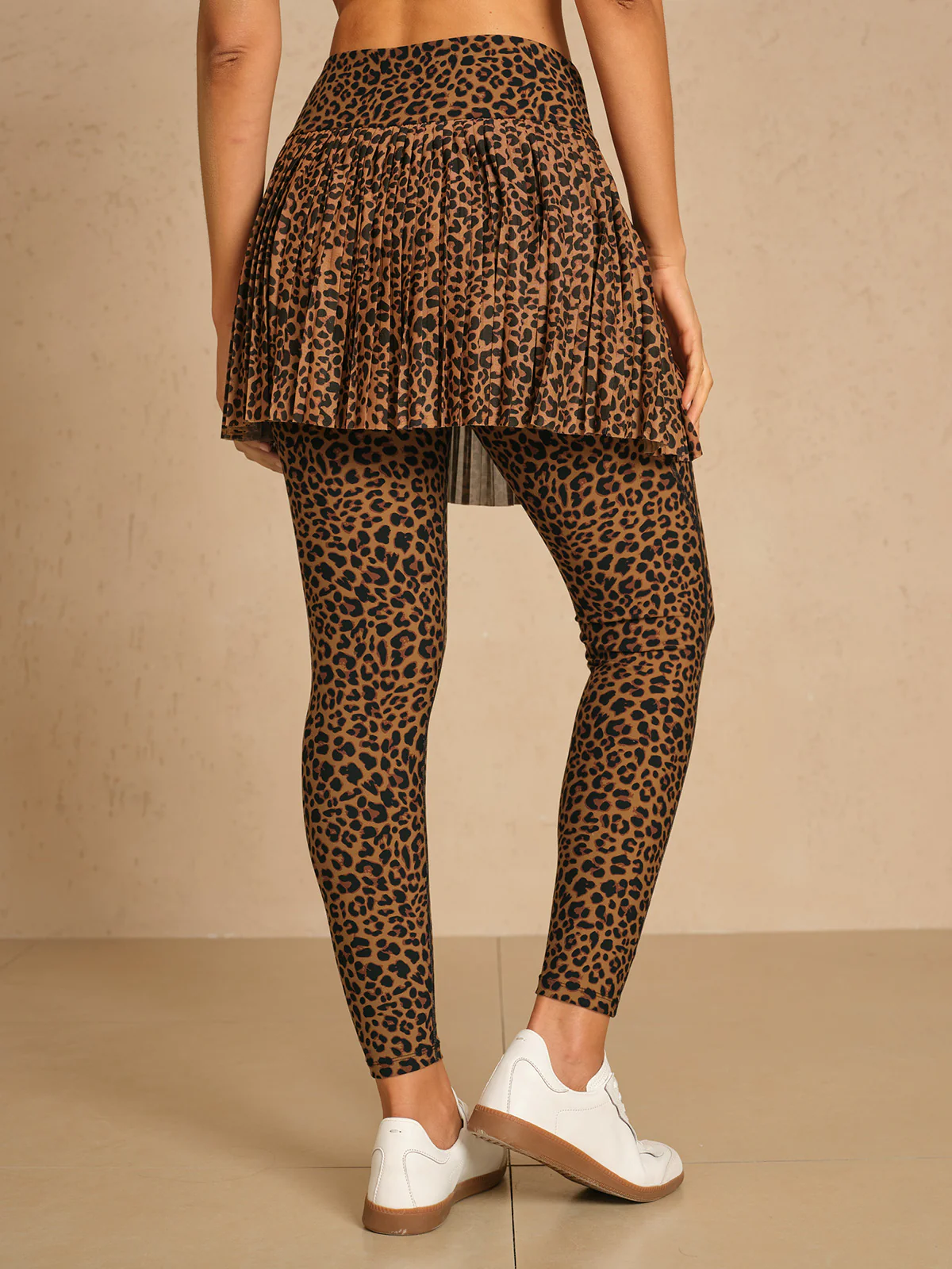 More Than Basic 36 Inch Leopard Mesh Golf Skeggings - Image 10